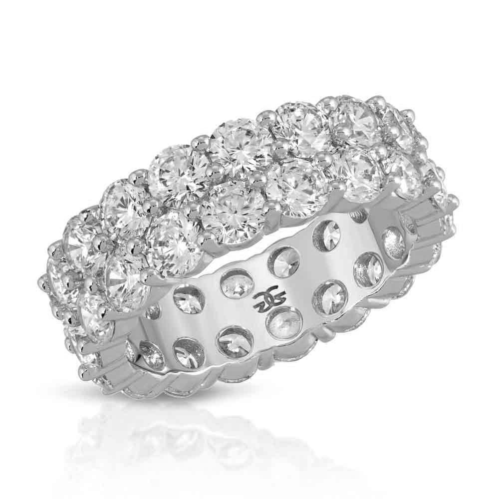 White Gold Diamond Dual Eternity Ring The Gold Goddess Front